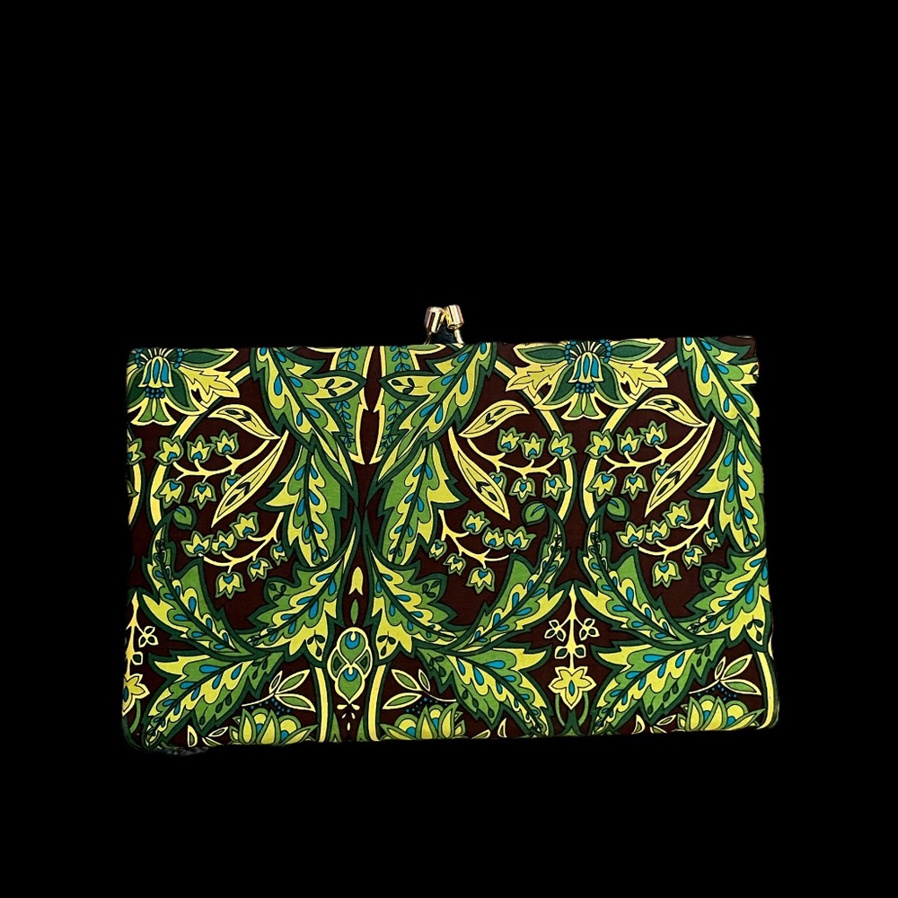 BANANA REPUBLIC Silk Paisley Kiss Lock Clutch